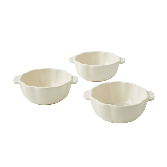 Ceramic Orange Pumpkin Mini Cocottes Set, Mini Ceramic Bowls -14.2-oz (3Pcs) Ceramic Orange Pumpkin Mini Cocottes Set, Mini Ceramic Bowls -14.2-oz (3Pcs)